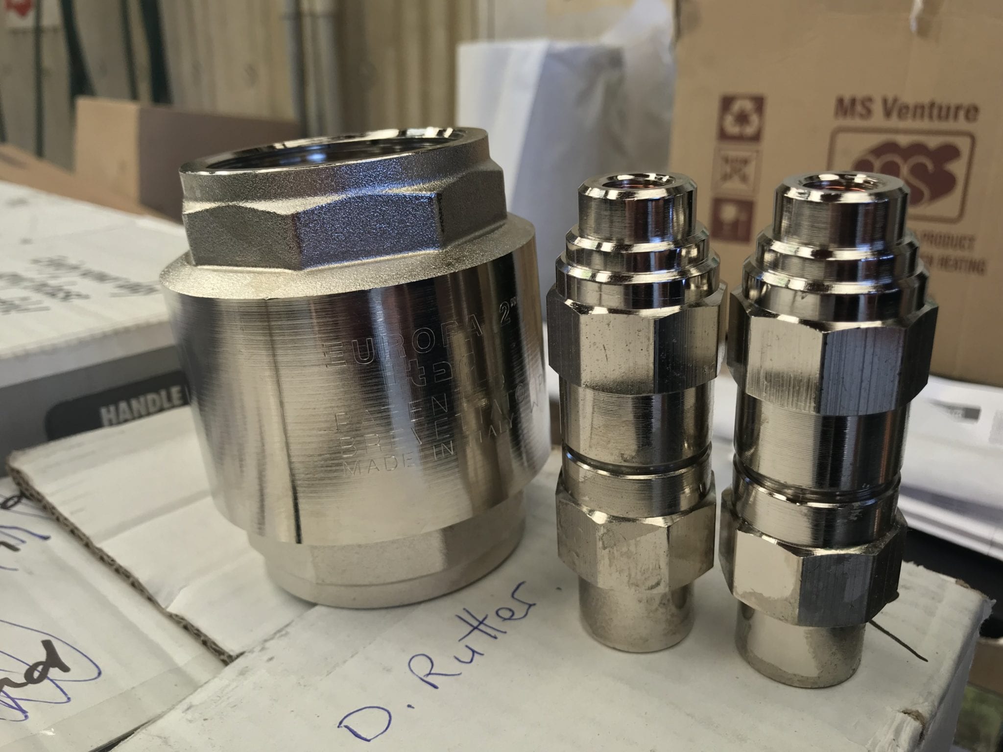 Nickel plated plumbing valve