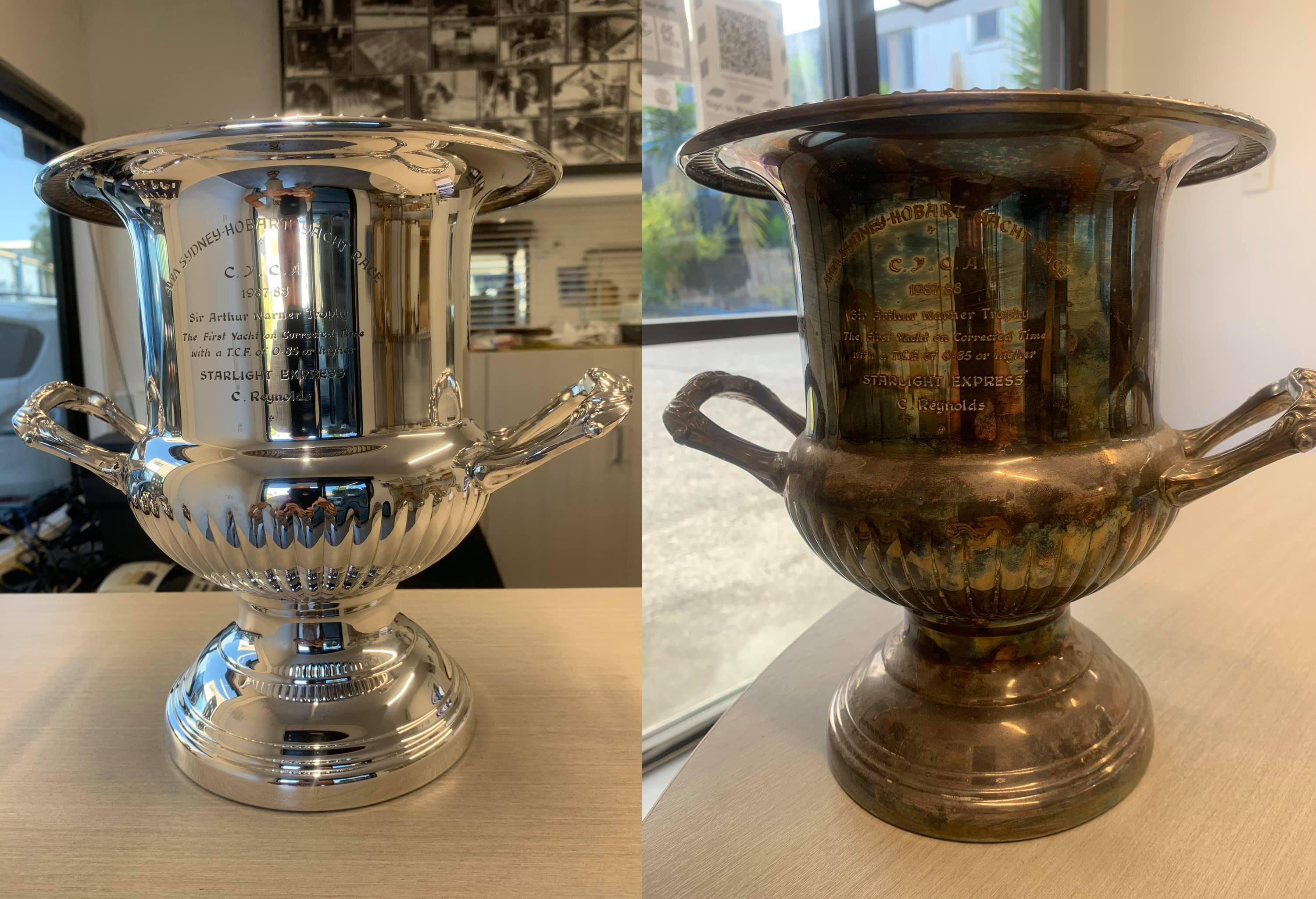 Sydney-Hobart Yacht Race cup restored