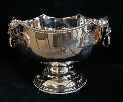 Silver plated punch bowl